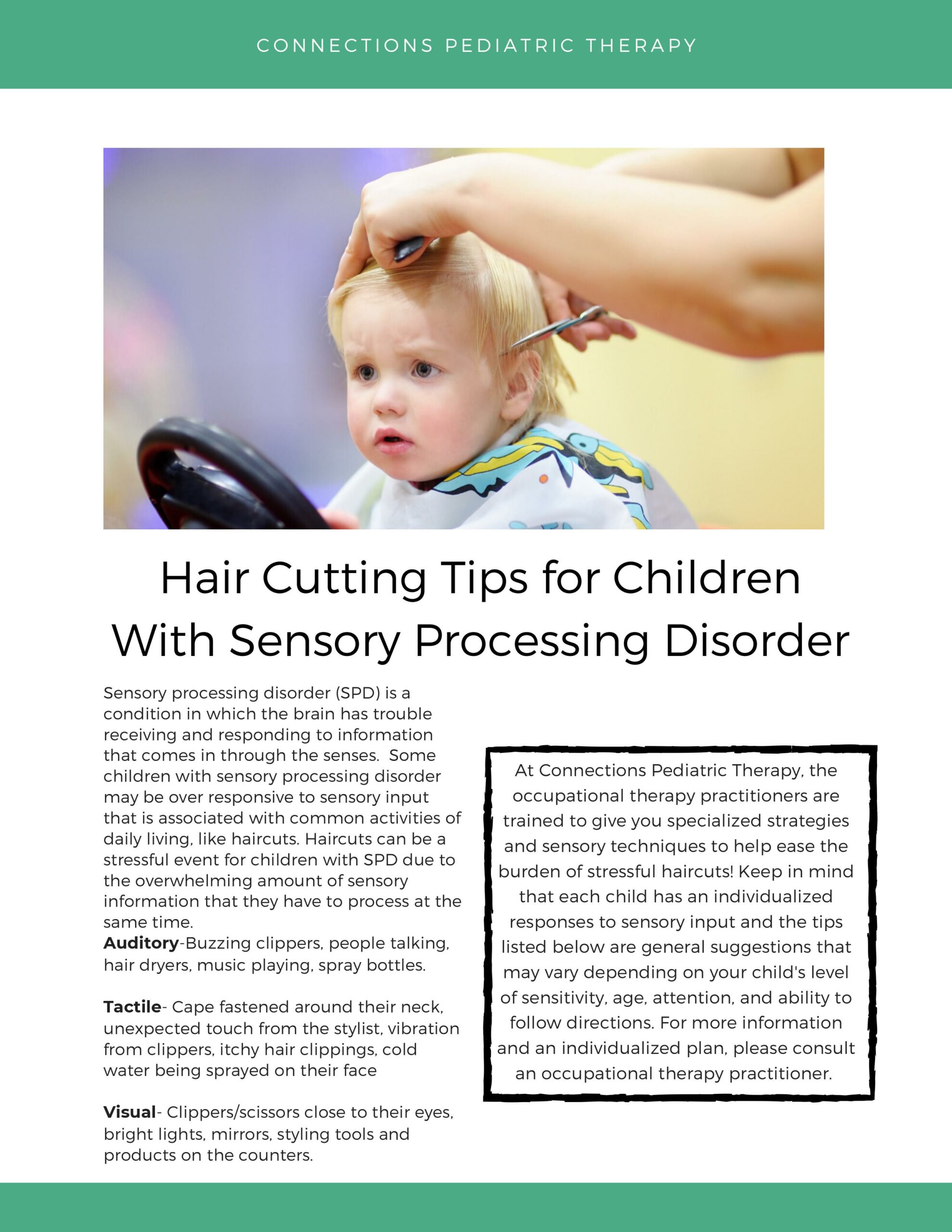 Haircut Tips for Children with SPD